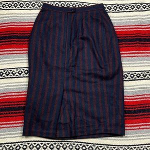 Vintage Gaytown Toronto Made in Toronto 100% Wool MIDI Skirt | Size 11-12